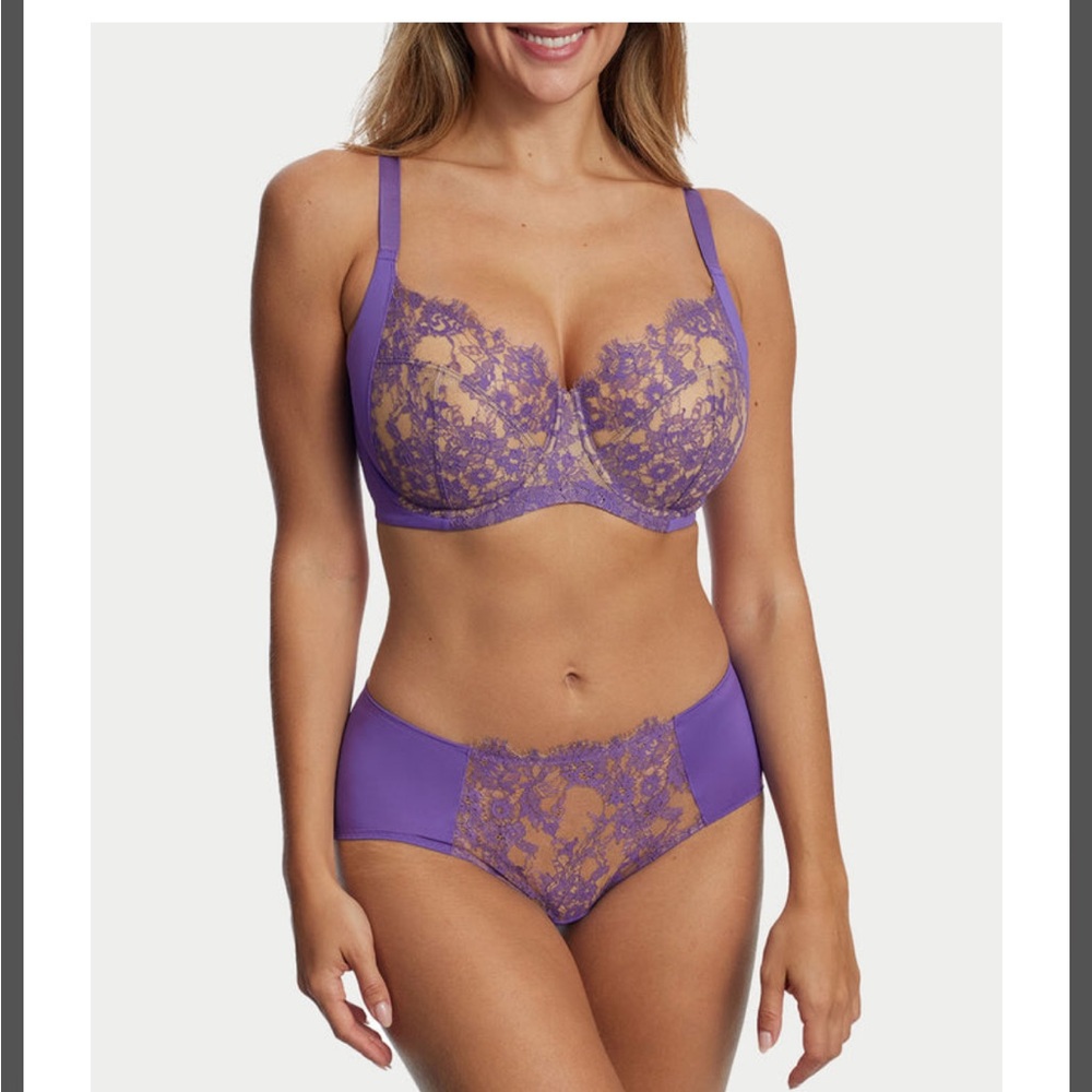 Skarlett Blue Purple Moon Drop SET of 2 36 G Full Coverage Bra and XL Panty Set